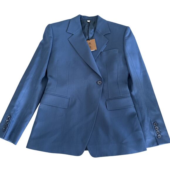 Burberry Claudete Tailored Blazer Jacket Muted Navy US8/ EU42 RT$2350 - Picture 1 of 13